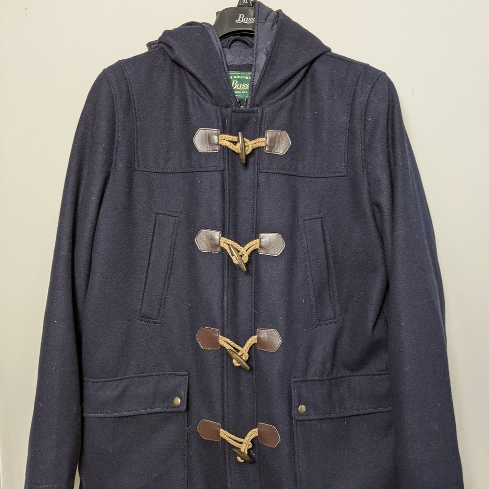 Hooded Peacoat w/ Wooden Toggles
